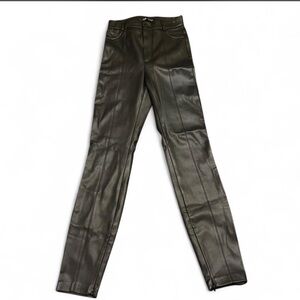 Zara Women's Black Faux Leather Skinny Pants
